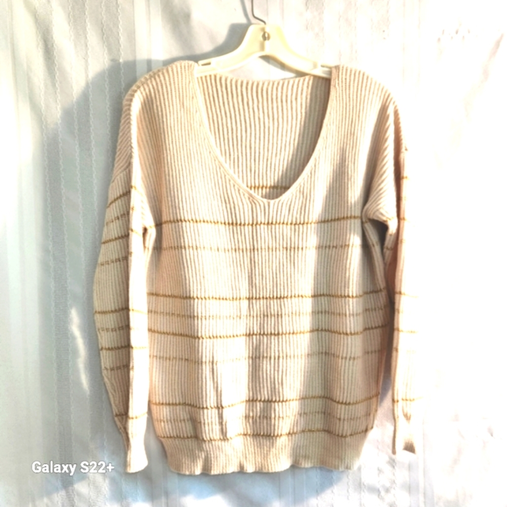 FASHION LOOSE-FIT KNIT TOP PULLOVER  LONGSLEEVE SZ SEE  PICTURES FR MEASUREMENT
